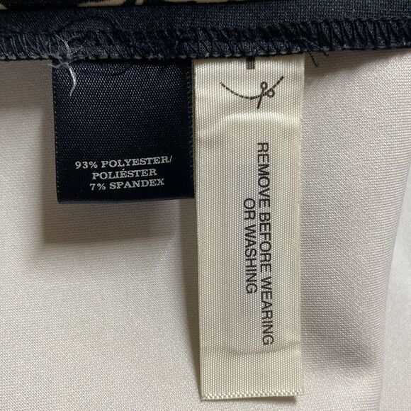 Ann Taylor NWOT sleeveless fit & flare black/cream dress 10 - Picture 8 of 8